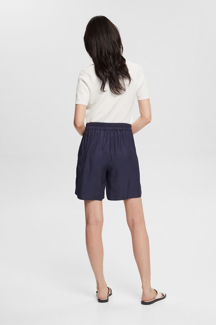 Pantalones cortos con cintura elástica, LENZING™ ECOVERO™, ANTHRACITE, detail image number 3