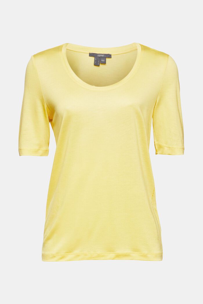 En TENCEL™: camiseta con estampado pequeño, SUNFLOWER YELLOW, detail image number 7