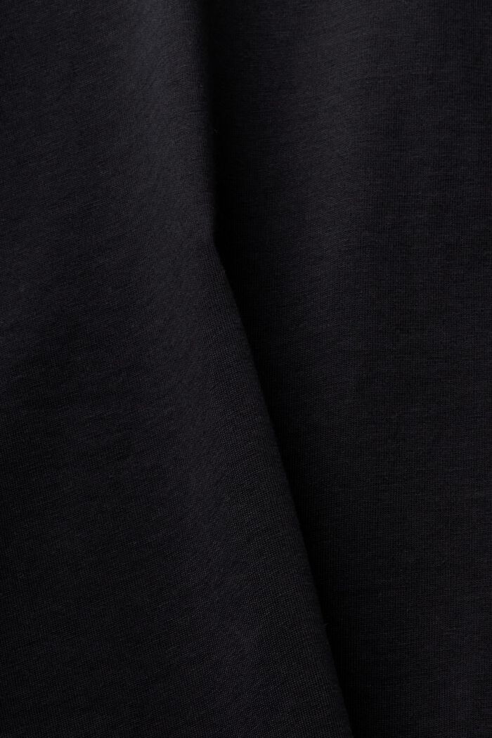 Camiseta con cuello en pico, BLACK, detail image number 5