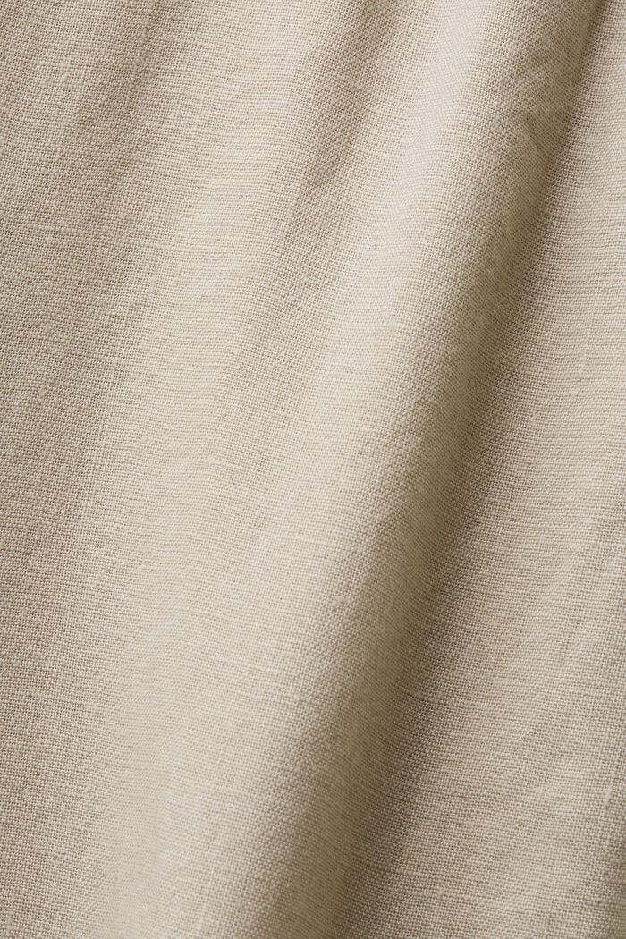 Pantalón de pernera ancha de lino sin cierre, LIGHT TAUPE, detail image number 6