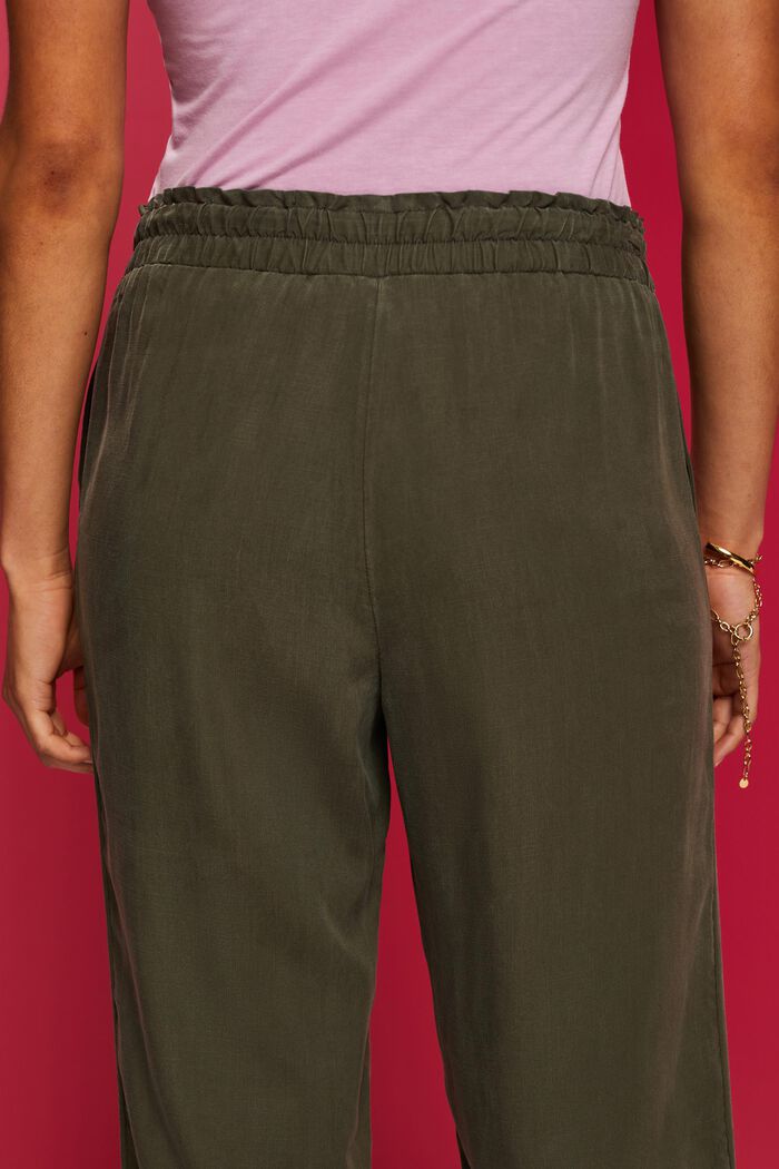 Pantalón con la cintura elástica, DARK KHAKI, detail image number 4