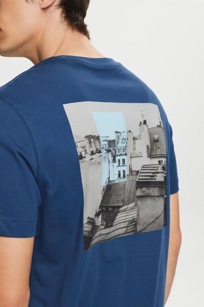 Camiseta con estampado por delante y por detrás, GREY BLUE, detail image number 4