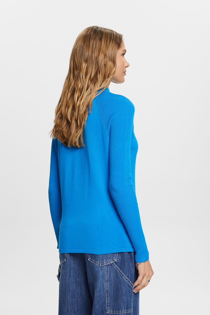 Jersey de cuello alto, LENZING™ ECOVERO™, BLUE, detail image number 3