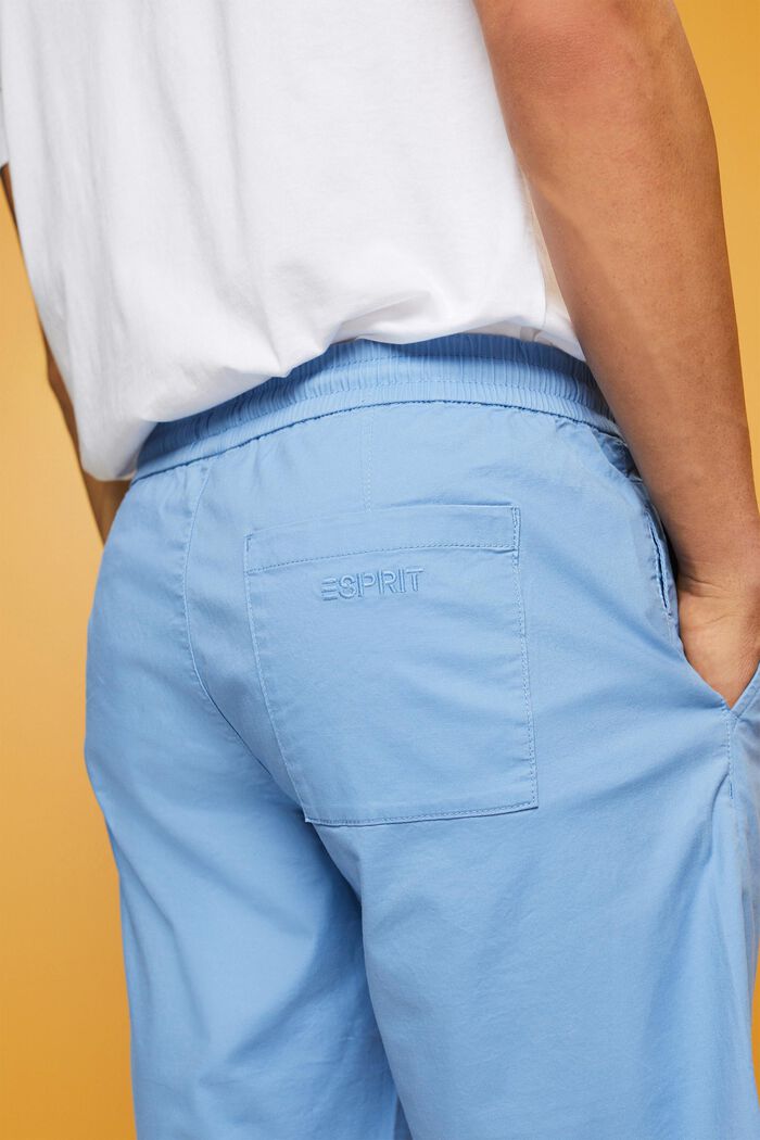 Pantalones cortos en sarga de algodón, LIGHT BLUE, detail image number 4