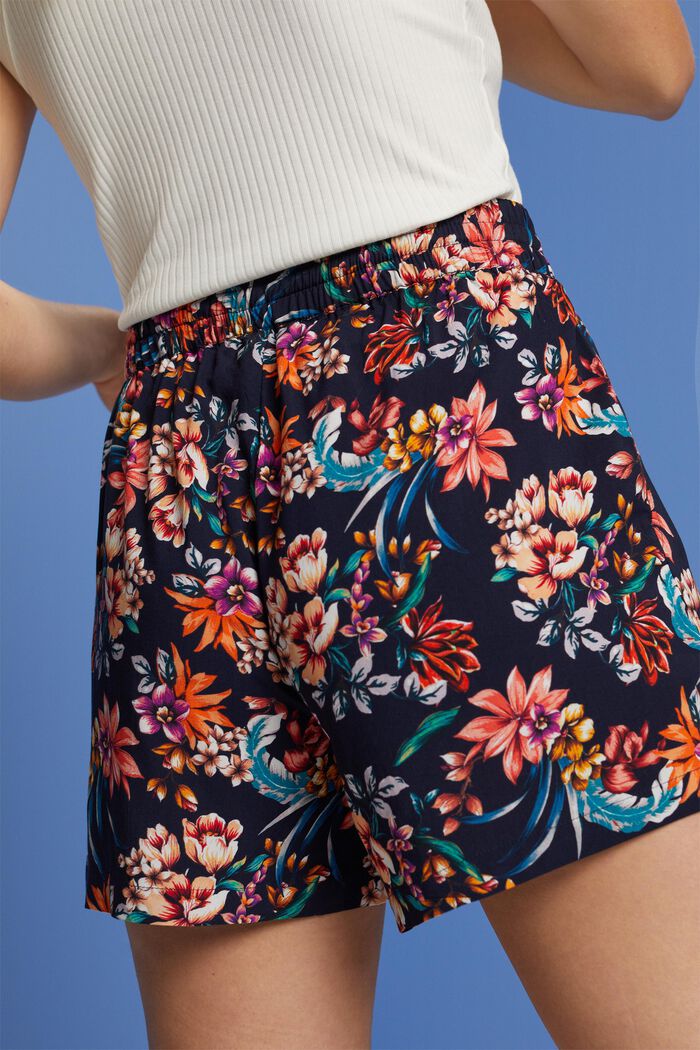 Pantalones cortos de playa con estampado, NAVY, detail image number 3