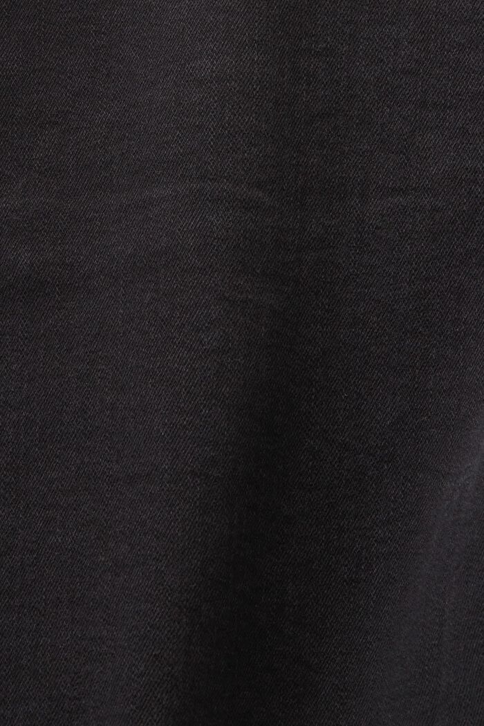 Jeans cortos rectos, BLACK DARK WASHED, detail image number 6