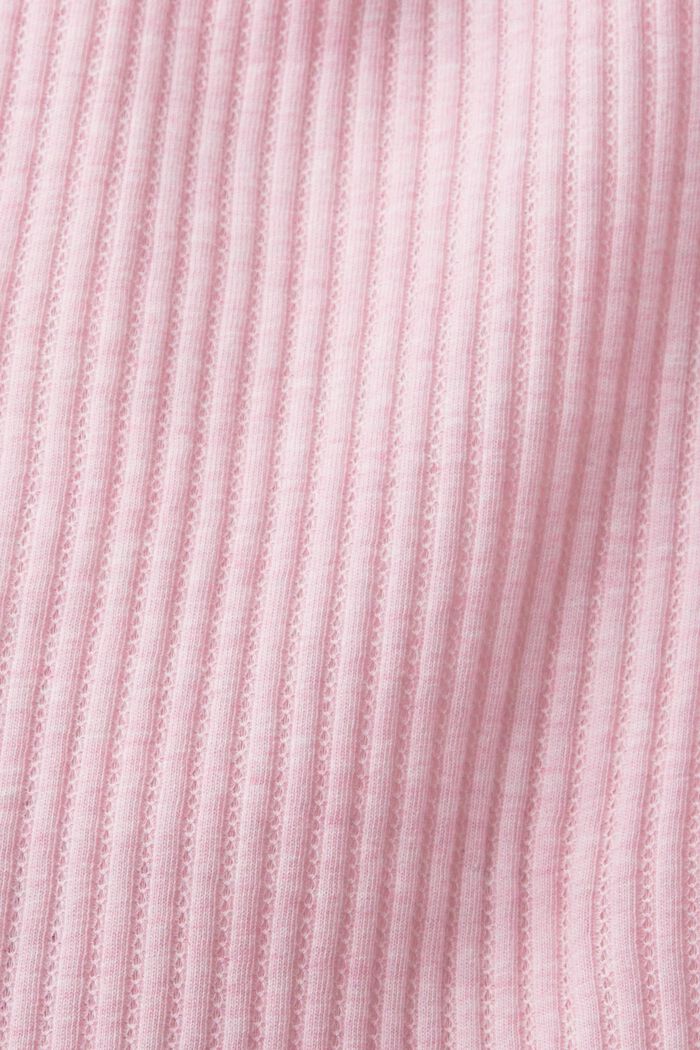 Top con diseño pointelle, PINK FUCHSIA, detail image number 5