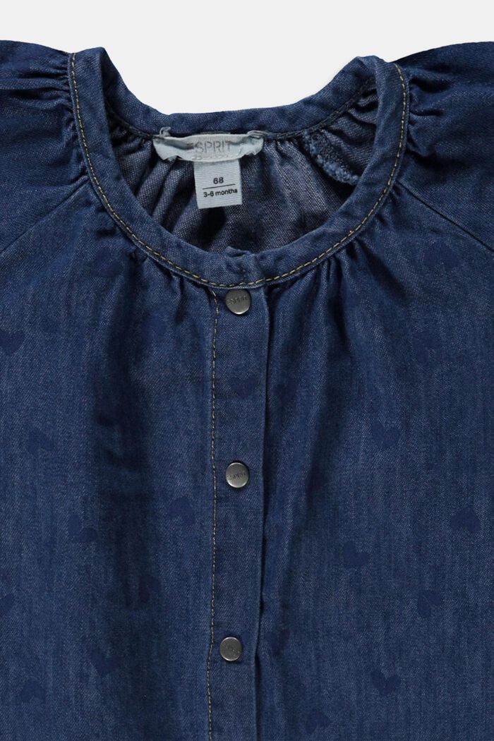Vestido vaquero sin mangas en mezcla de algodón, BLUE MEDIUM WASHED, detail image number 2