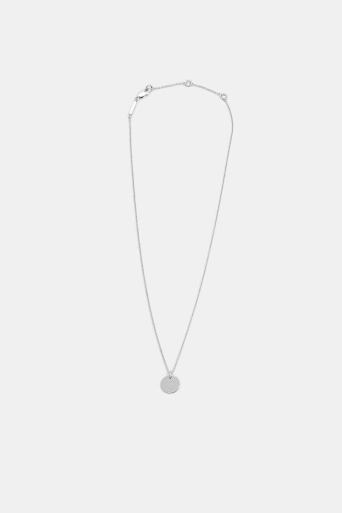 Collar de plata de ley con un colgante grabado, SILVER, detail image number 0