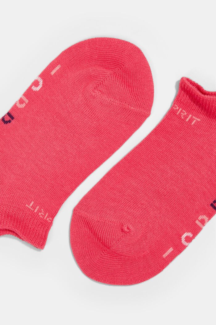 Pack de dos pares de calcetines para deportivas con logotipo, SCARLET, detail image number 1