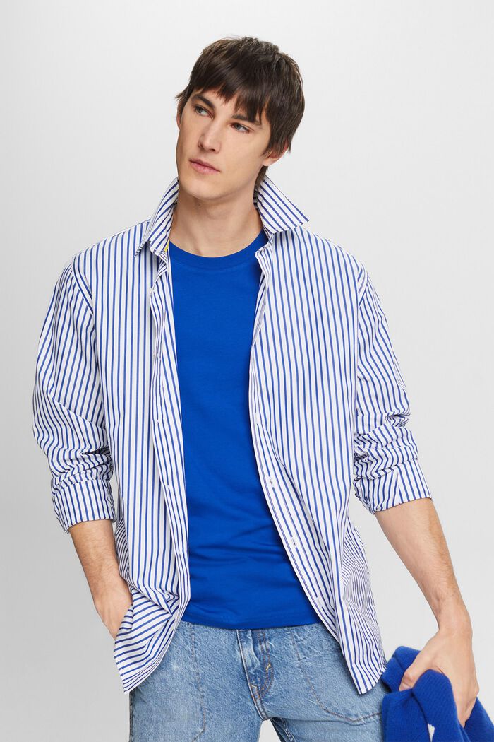 Camiseta de jersey con cuello redondo, BRIGHT BLUE, detail image number 4