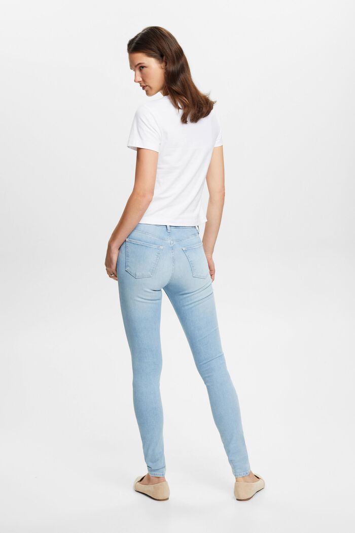 Jeans skinny de algodón sostenible, BLUE BLEACHED, detail image number 3