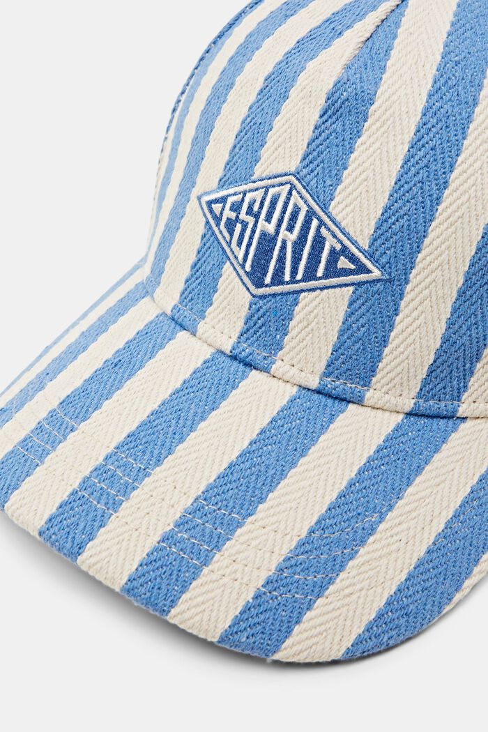 Gorra de béisbol a rayas con logotipo, LIGHT BLUE, detail image number 1