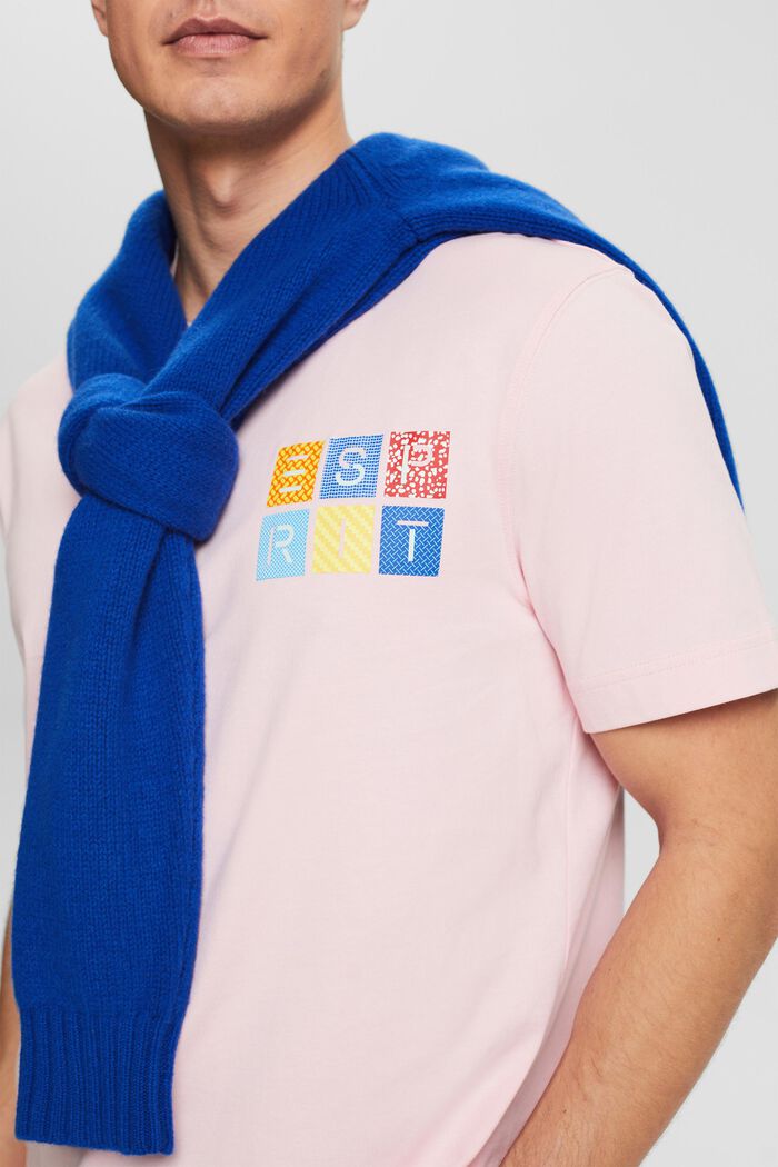 Camiseta en jersey de algodón con logotipo, PASTEL PINK, detail image number 2