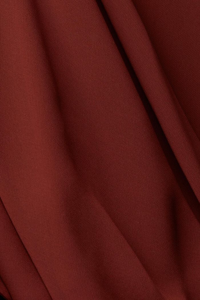 Reciclado: falda midi en gasa, BORDEAUX RED, detail image number 5
