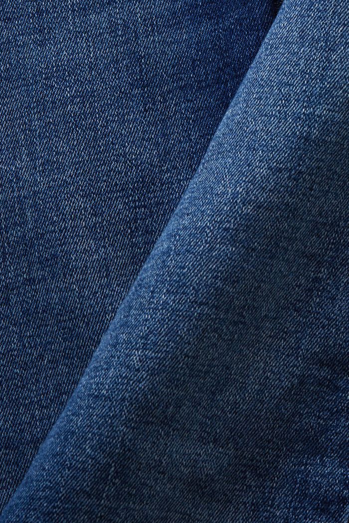 Vaqueros elásticos en algodón ecológico, BLUE MEDIUM WASHED, detail image number 6