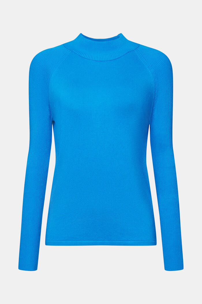 Jersey de cuello alto, LENZING™ ECOVERO™, BLUE, detail image number 6