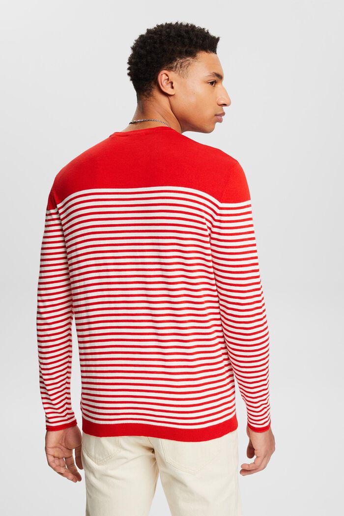 Jersey de algodón a rayas, RED, detail image number 2
