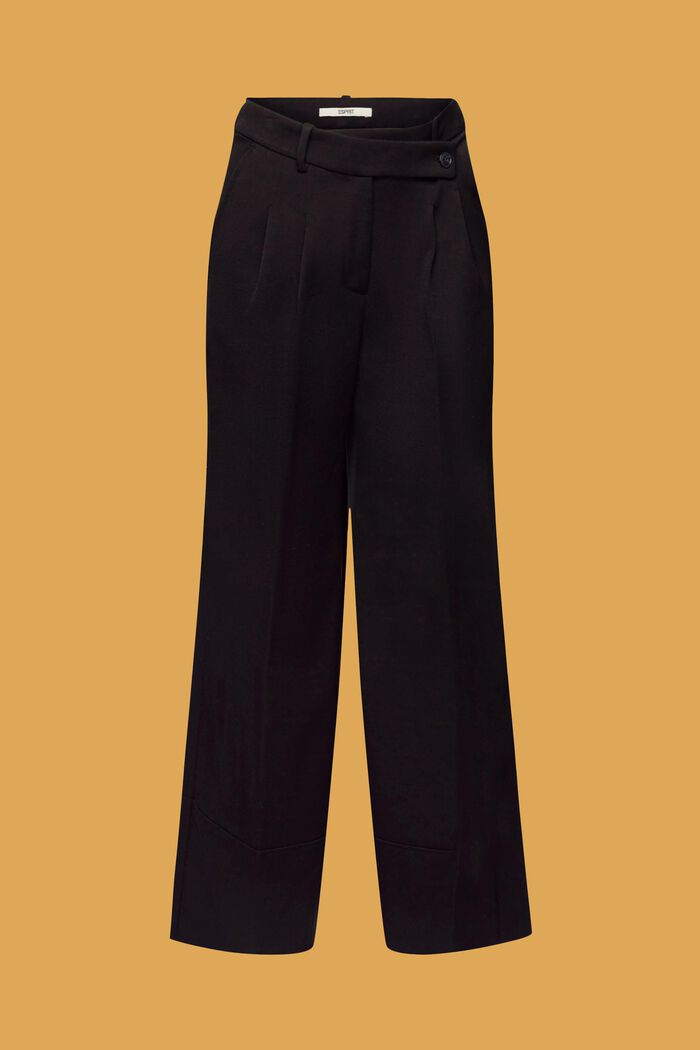 Pantalón culotte con mezcla de viscosa, BLACK, detail image number 6