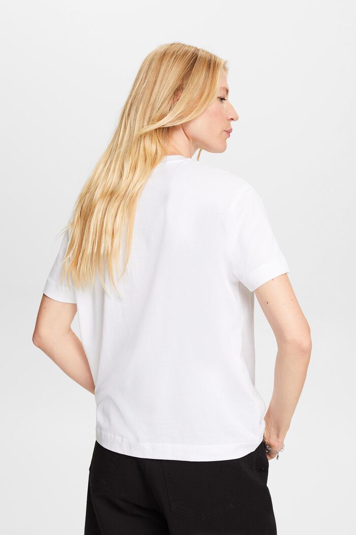 Camiseta de algodón ecológico, WHITE, detail image number 3