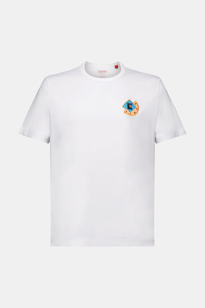 Camiseta con logotipo geométrico, WHITE, detail image number 7