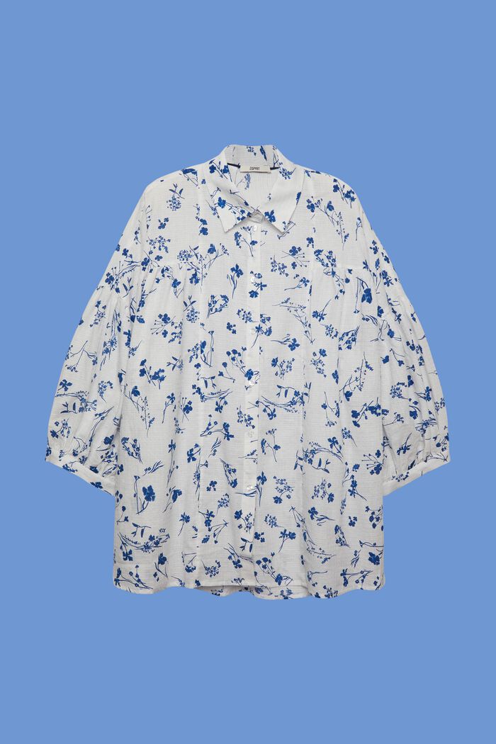 CURVY Blusa camisera oversized, 100% algodón, OFF WHITE, detail image number 2