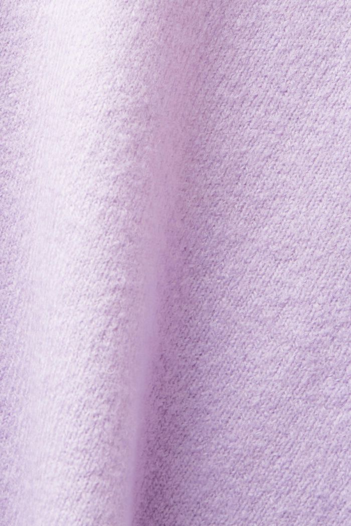 Jersey de cuello redondo en mezcla de lana, LAVENDER, detail image number 5