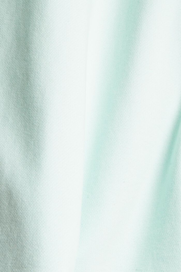 Jersey con cuello de cremallera realizado en felpa de algodón, LIGHT AQUA GREEN, detail image number 5