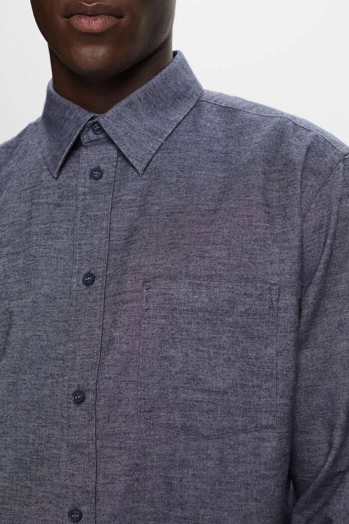 Camisa jaspeada, 100 % algodón, NAVY, detail image number 1