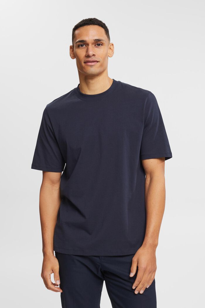 Camiseta de algodón con cuello redondo, NAVY, detail image number 0