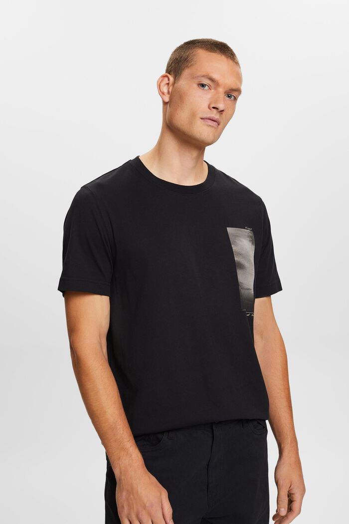 Camiseta estampada de algodón ecológico, BLACK, detail image number 2