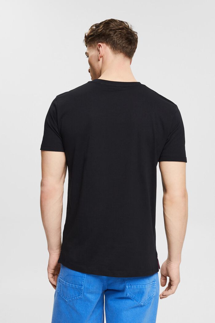 Camiseta de jersey con estampado, BLACK, detail image number 3