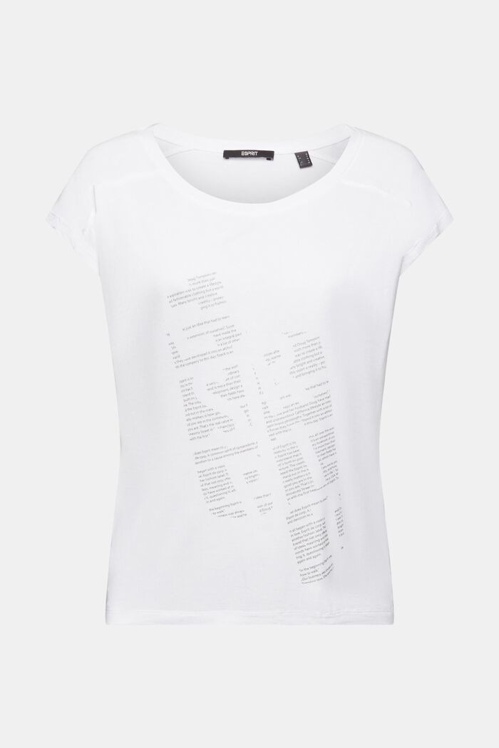 Camiseta con estampado frontal, LENZING™ ECOVERO™, WHITE, detail image number 6