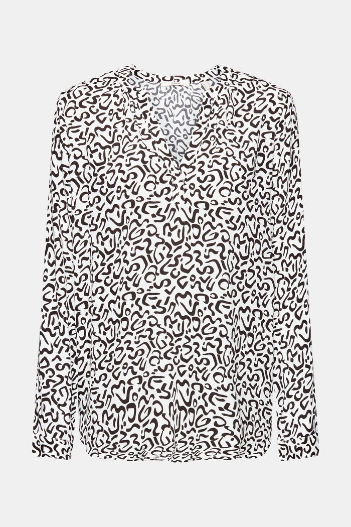 Blusa con estampado, LENZING™ ECOVERO™, WHITE, detail image number 5