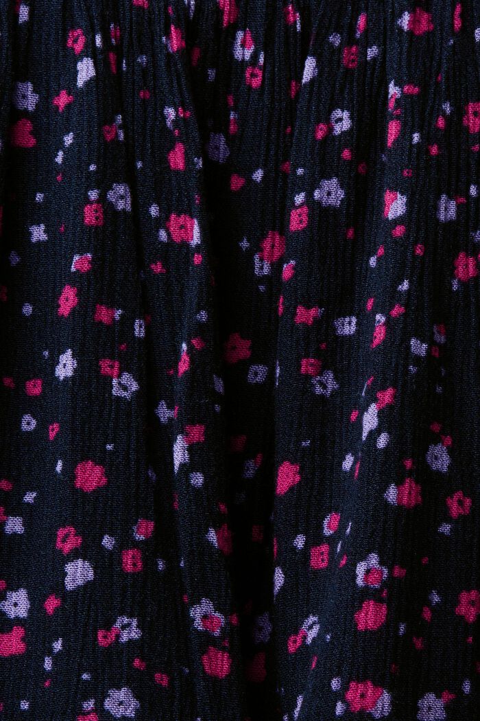 Minifalda floral con textura, NAVY, detail image number 4