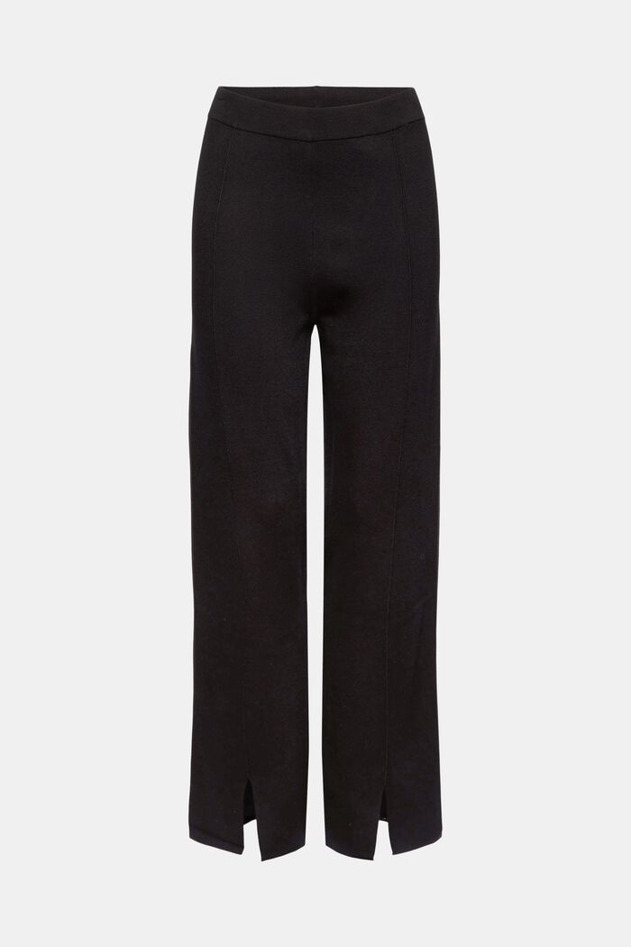 Pantalón de punto con LENZING™ ECOVERO™, BLACK, detail image number 2