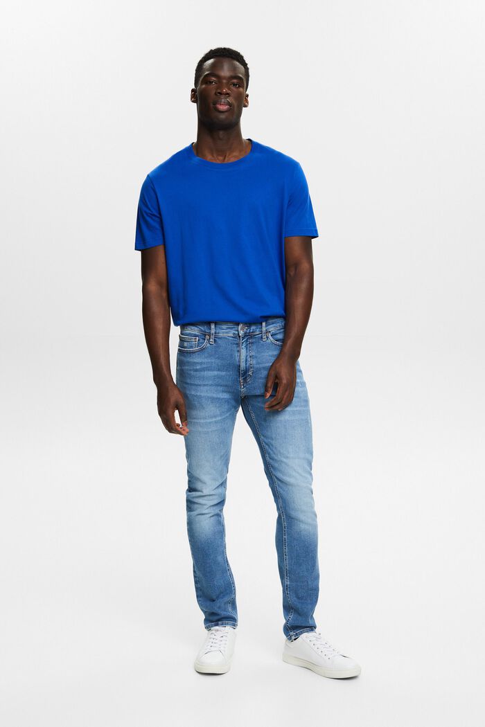 Jeans mid-rise slim fit, BLUE LIGHT WASHED, detail image number 5