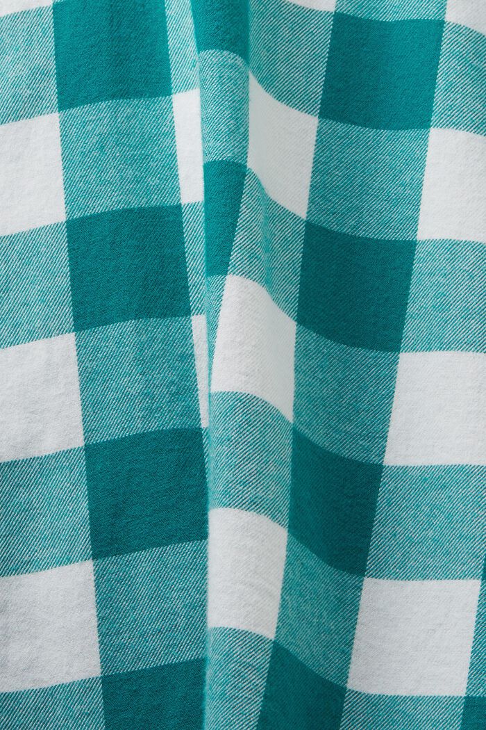 Camisa de franela en algodón sostenible con cuadros vichy, EMERALD GREEN, detail image number 4