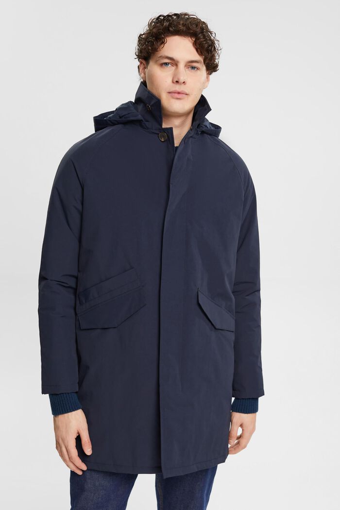 Parka con capucha separable, NAVY, detail image number 0