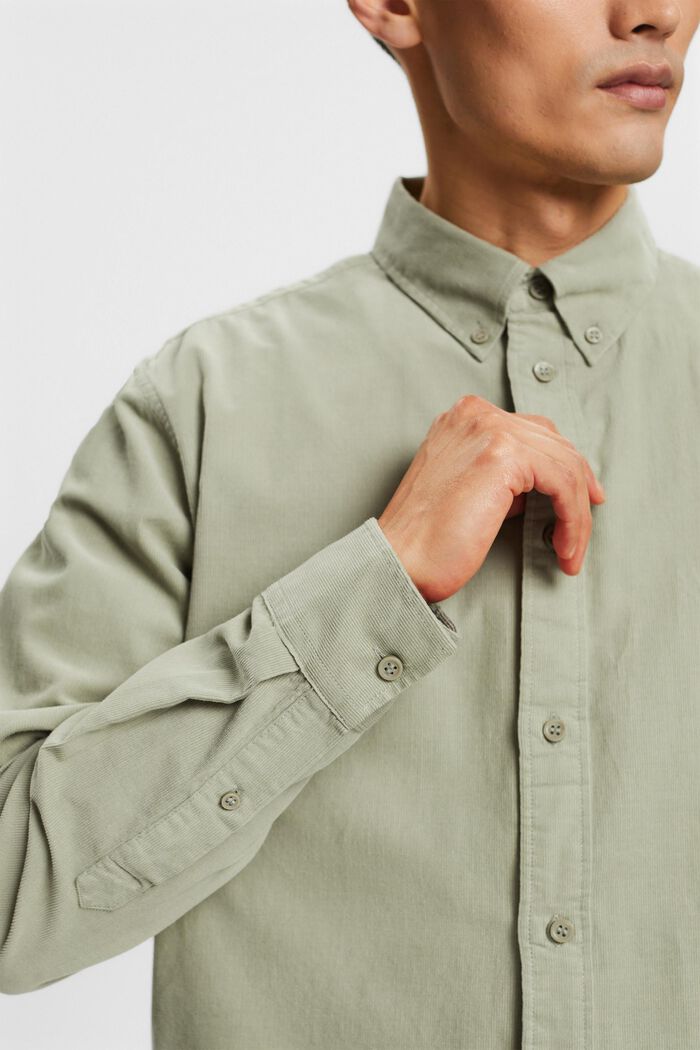 Camisa de pana en 100% algodón, DUSTY GREEN, detail image number 2