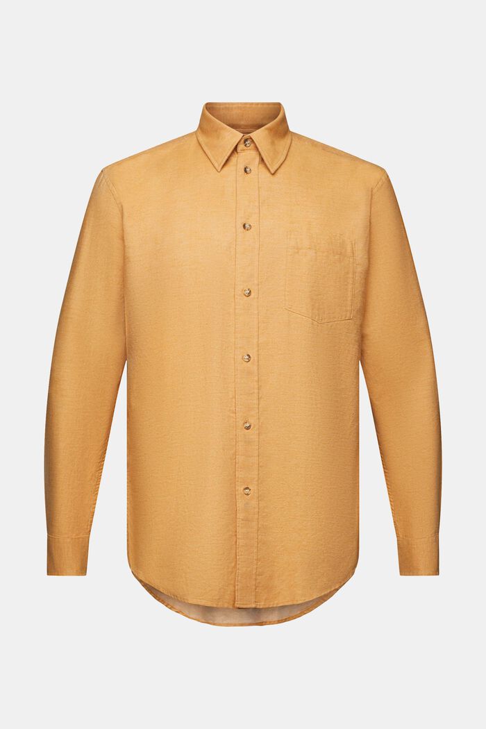 Camisa jaspeada, 100 % algodón, CAMEL, detail image number 7