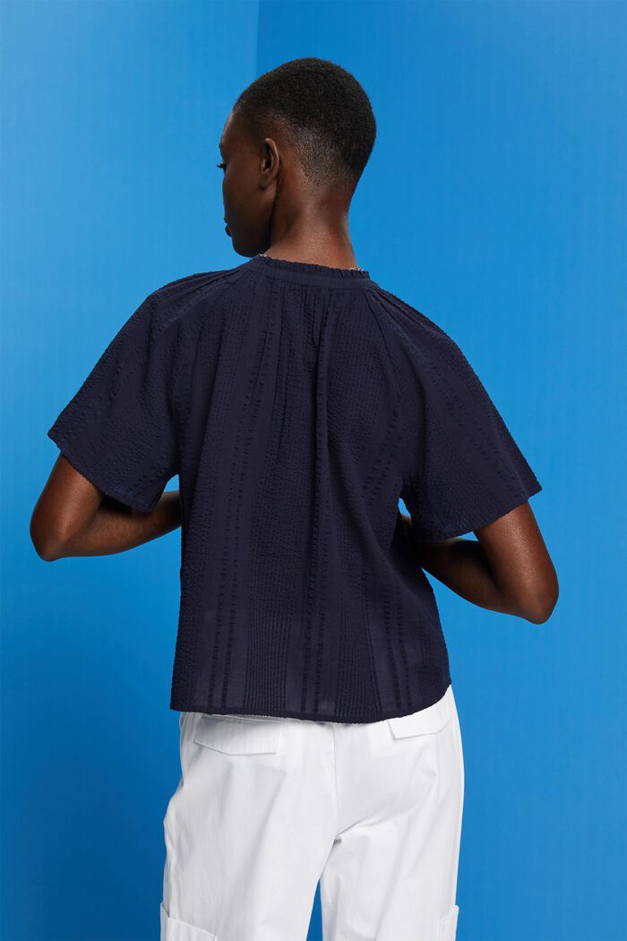 Blusa de algodón, NAVY, detail image number 3