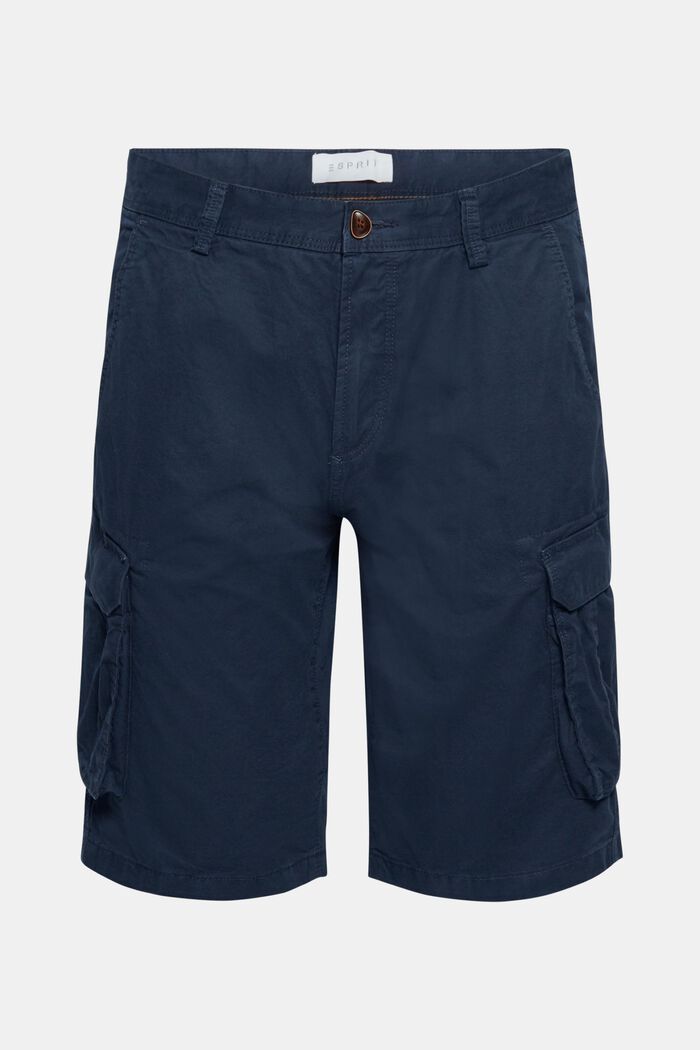 Pantalones cargo cortos en 100% algodón, NAVY, detail image number 0