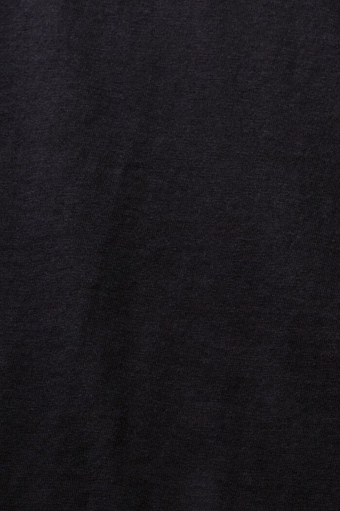 Camiseta de cuello redondo y manga corta, BLACK, detail image number 4