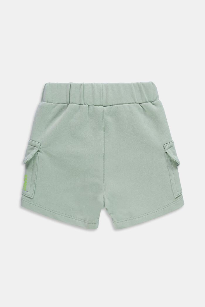 Pantalones cargo cortos de felpa, LIGHT AQUA GREEN, detail image number 1