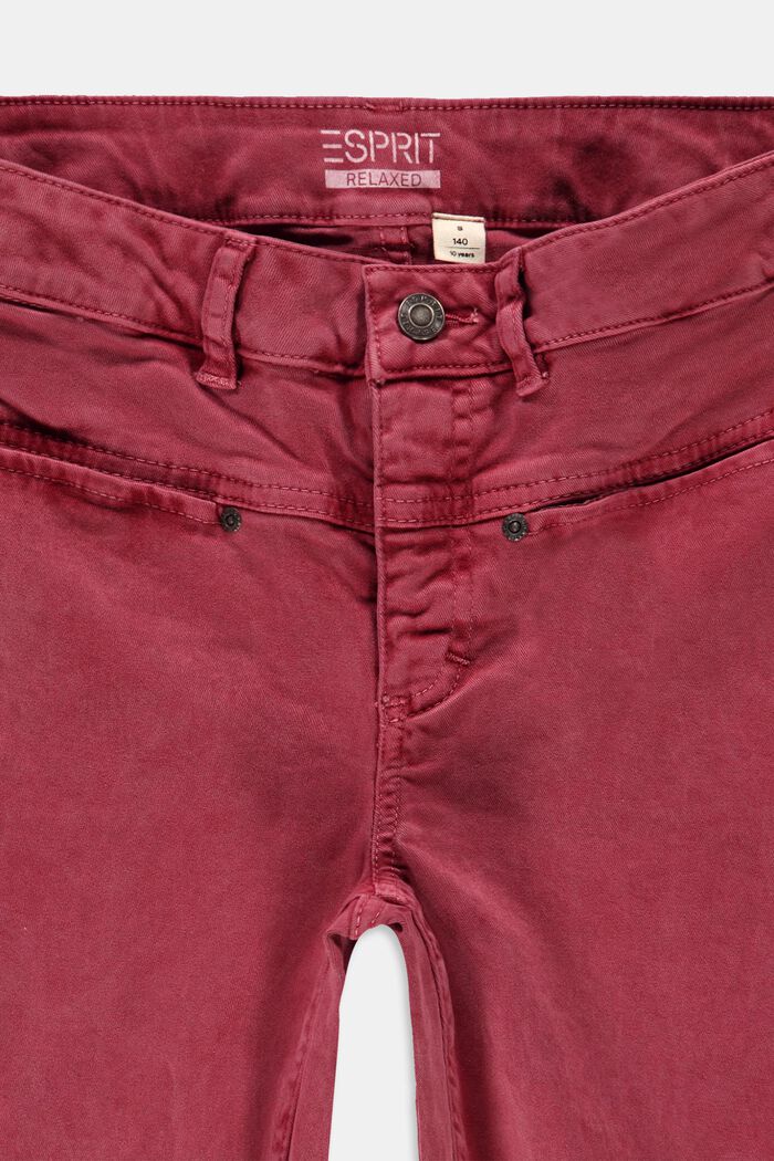 Pantalón con algodón ecológico, DARK RED, detail image number 2