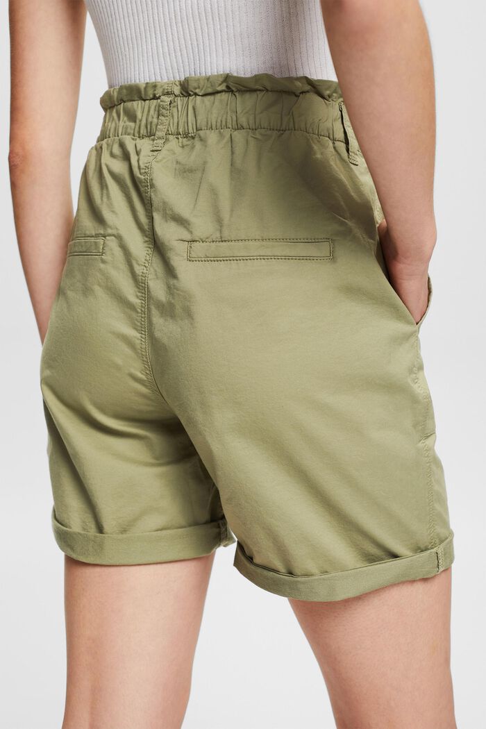 Pantalones cortos ligeros con cintura elástica, LIGHT KHAKI, detail image number 7