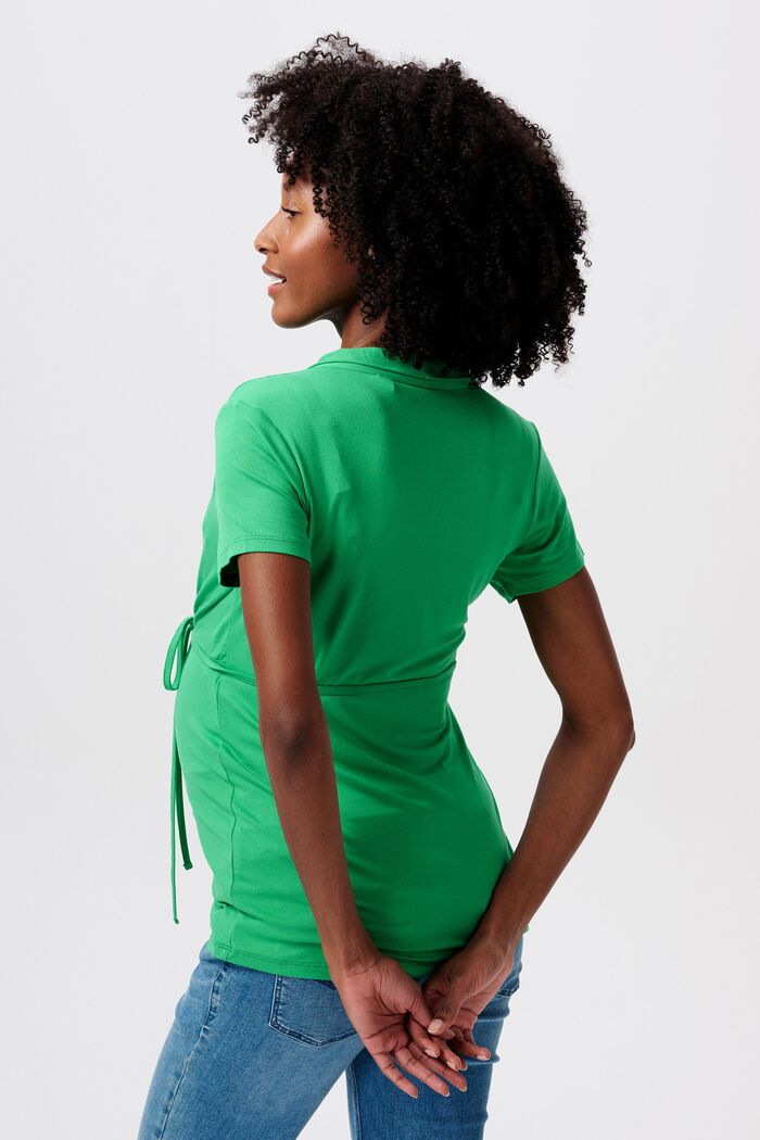 MATERNITY Camiseta de lactancia con cuello pico, BRIGHT GREEN, detail image number 3