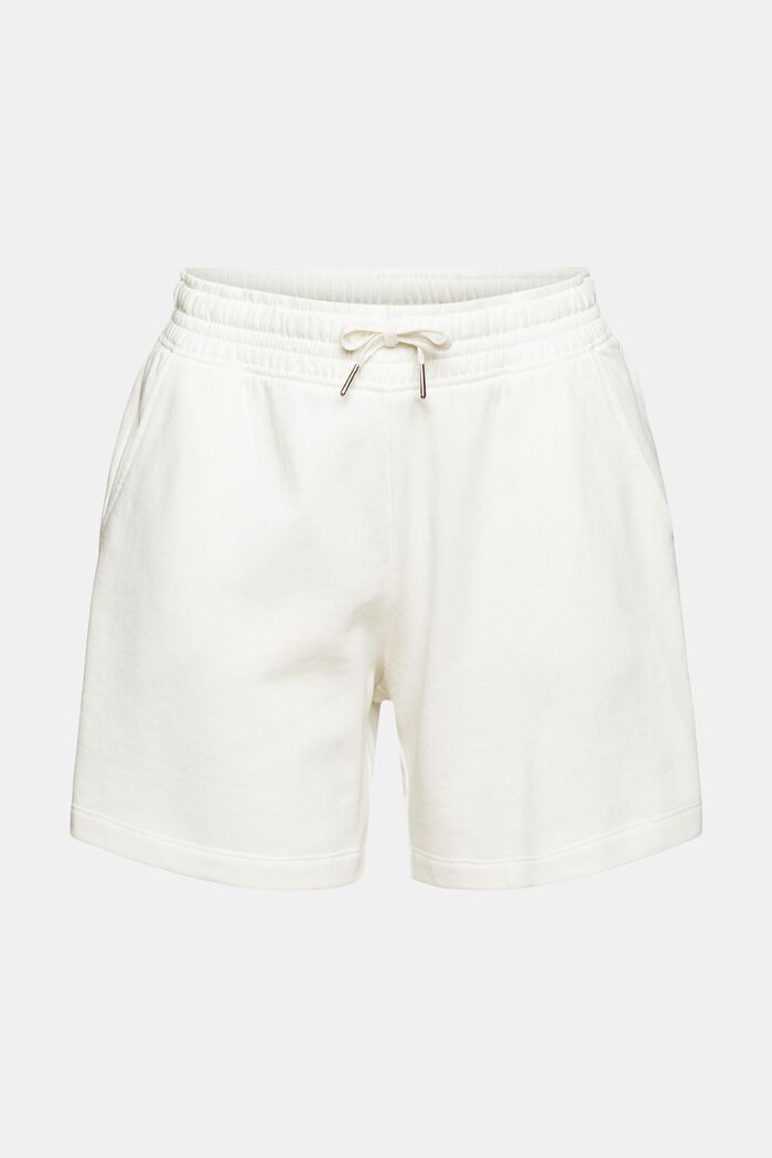 Pantalones cortos de felpa en algodón, OFF WHITE, detail image number 6
