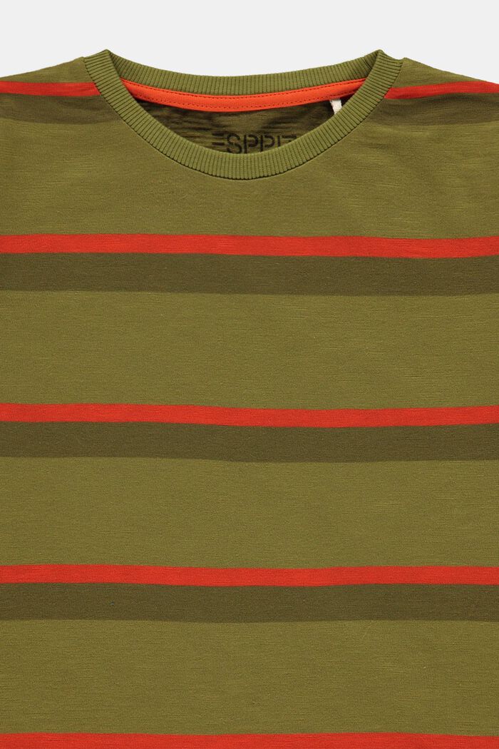 Camiseta a rayas en 100% algodón, LEAF GREEN, detail image number 2